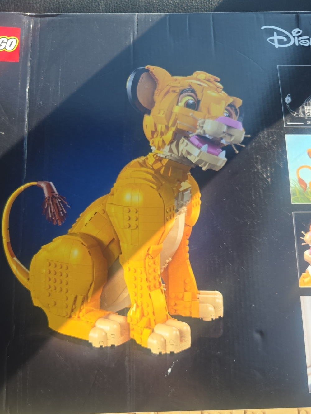 Lego Disney Simba Brick Lion Model in Yellow and Tan